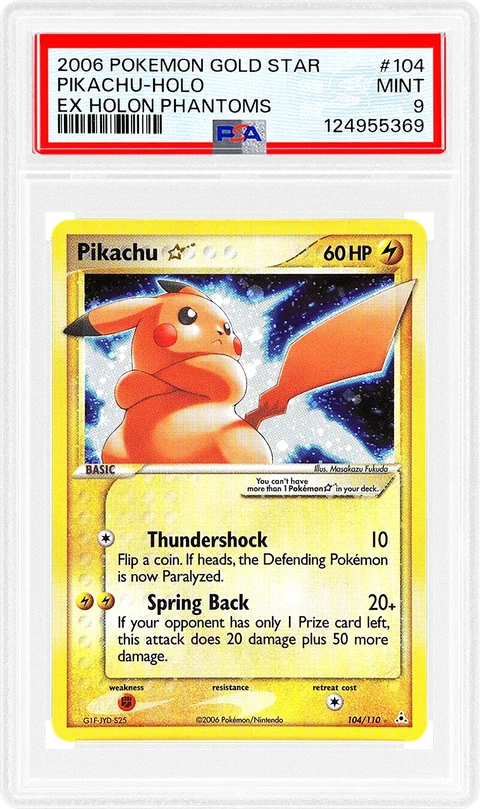 ตัวอย่างการ์ด Pokémon ในสแลบ PSA ใบที่ 3