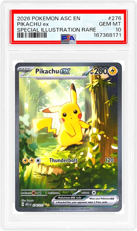 ตัวอย่างการ์ด Pokémon ในสแลบ PSA ใบที่ 4